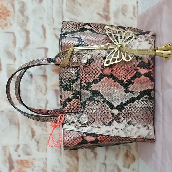 New Sophia Webster Hola Mini Snake-Print Top-Handle Tote Bag - Picture 4 of 13